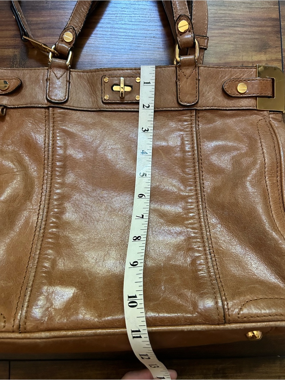 Milly | Brown Leather Shoulder Bag crossbody - Picture 7 of 8